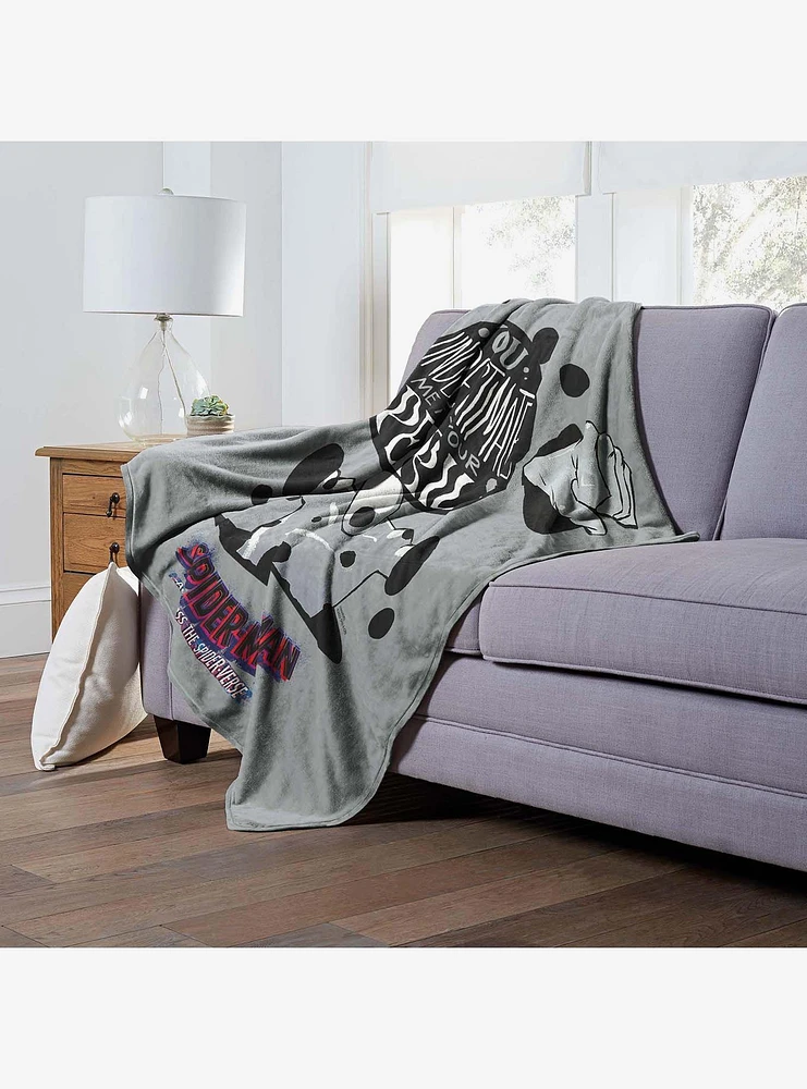 Marvel Spider-Man Across The Spiderverse At Your Peril Silk Touch Throw Blanket