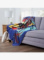 Marvel Spider-Man Across The Spiderverse Hello Miles Silk Touch Throw Blanket