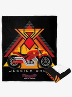 Marvel Spider-Man Across The Spiderverse Jessica Drew's Bike Silk Touch Throw Blanket