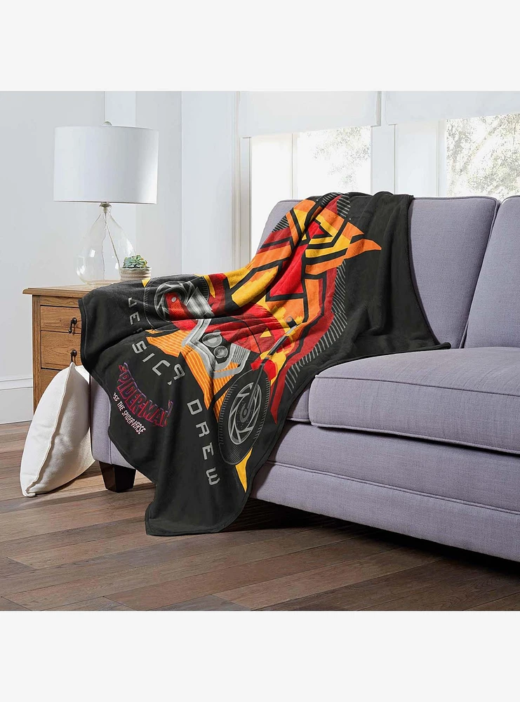 Marvel Spider-Man Across The Spiderverse Jessica Drew's Bike Silk Touch Throw Blanket