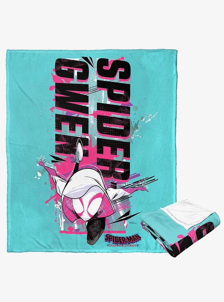 Marvel Spider-Man Across The Spiderverse Spider Gwen Silk Touch Throw Blanket