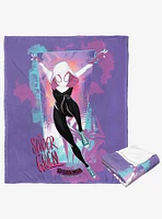 Marvel Spider-Man Across The Spiderverse Watercolor Leap Silk Touch Throw Blanket