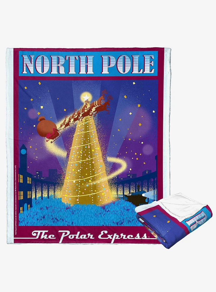 The Polar Express The North Pole Silk Touch Throw Blanket