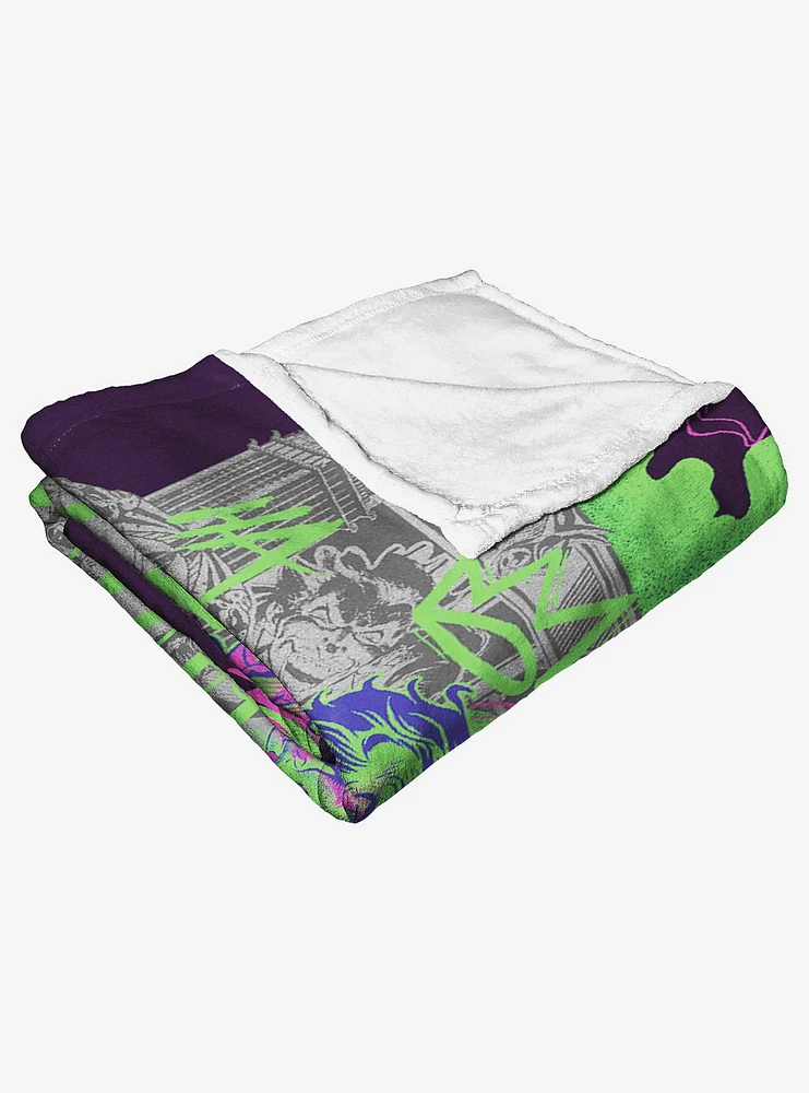 WB 100 DC Batman The Joker Clown Prince Silk Touch Throw