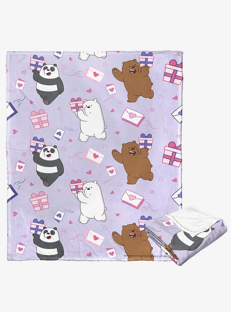 We Bare Bears Love Letters Silk Touch Throw