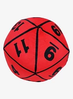 Dungeons And Dragons Red D20 Dice Travel Cloud Pillow