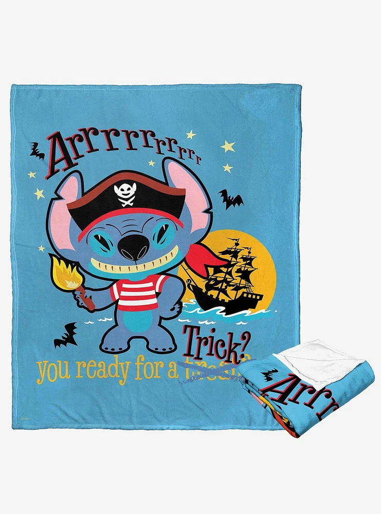 Disney Lilo And Stitch Pirate Stitch Silk Touch Throw Blanket