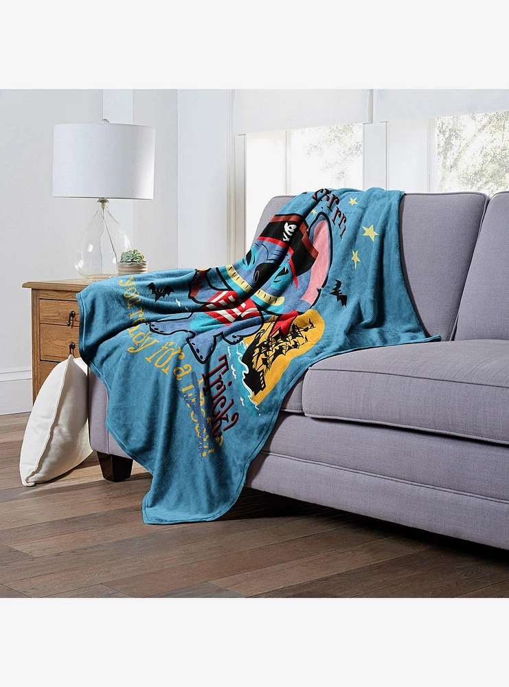 Disney Lilo And Stitch Pirate Stitch Silk Touch Throw Blanket