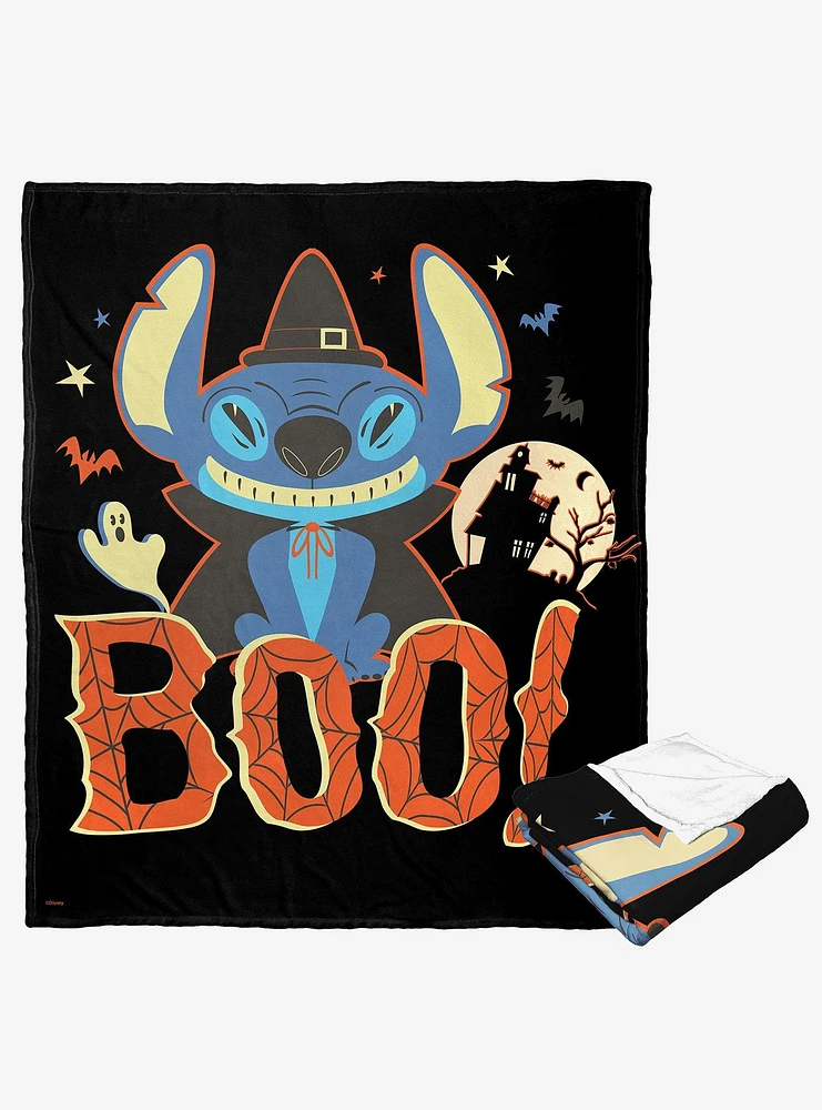 Disney Lilo And Stitch Witch Stitch Boo Silk Touch Throw Blanket