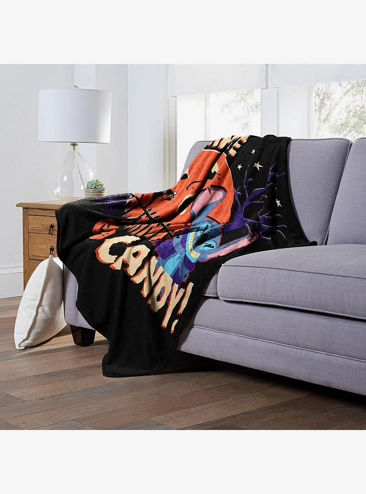 Disney Lilo And Stitch Gimme Candy Silk Touch Throw Blanket