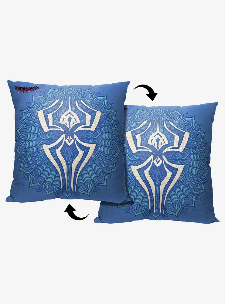 Marvel Spider-Man Across The Spiderverse India Emblem Printed Throw Pillow