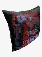 Marvel Spider-Man Across The Spiderverse Here Comes Cyborg Printed Throw Pillow