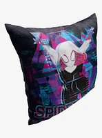 Marvel Spider-Man Across The Spiderverse Glitchy Gwen Printed Throw Pillow