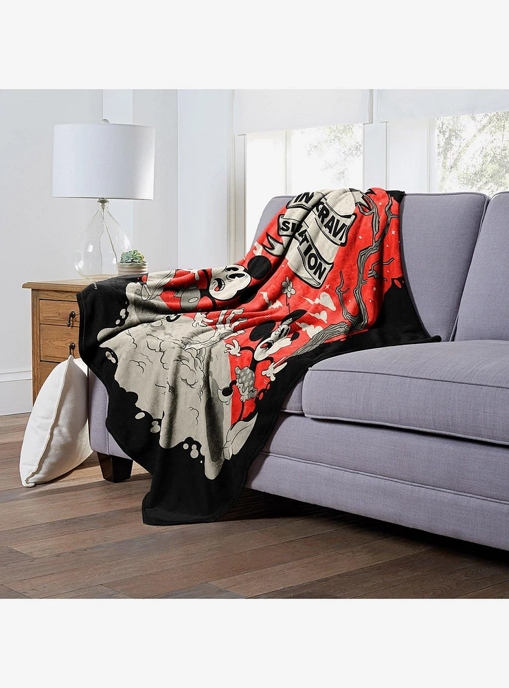 Disney Mickey Mouse Grave Situation Silk Touch Throw