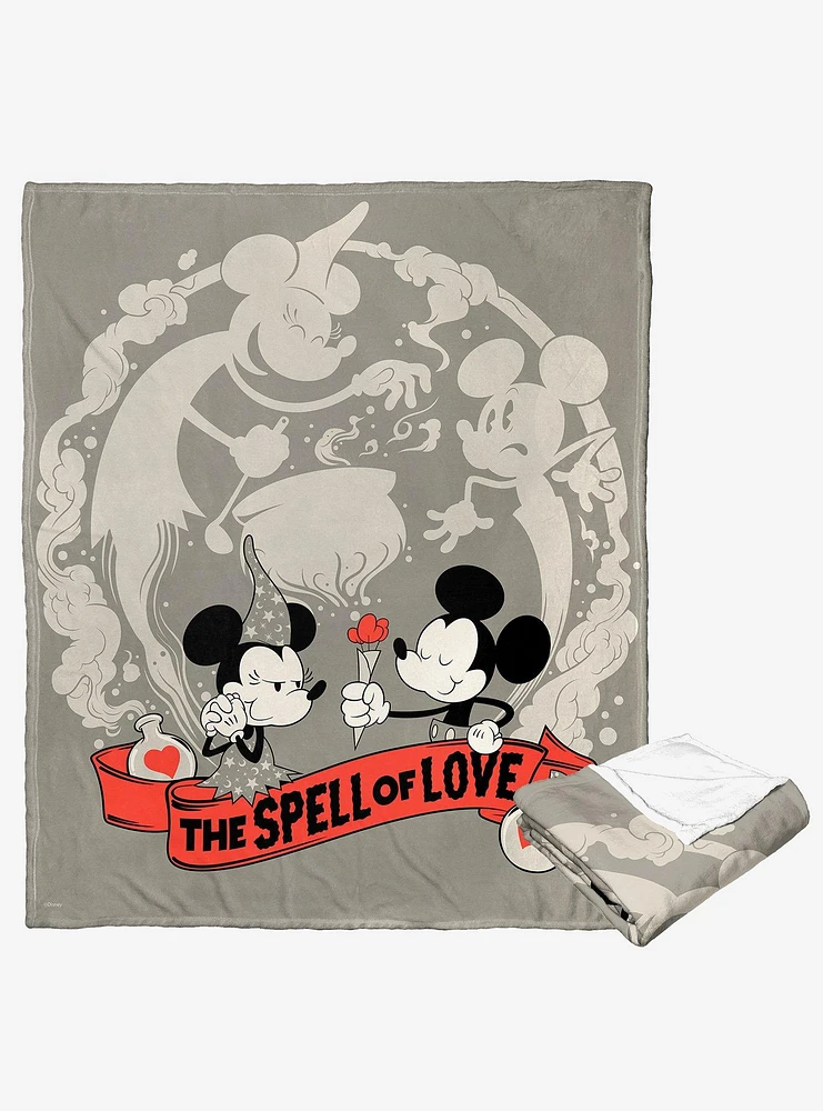 Disney Mickey Mouse Spell Of Love Silk Touch Throw