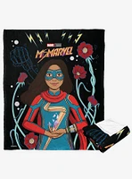 Marvel Ms Marvel Cartoon Kamala Silk Touch Throw Blanket