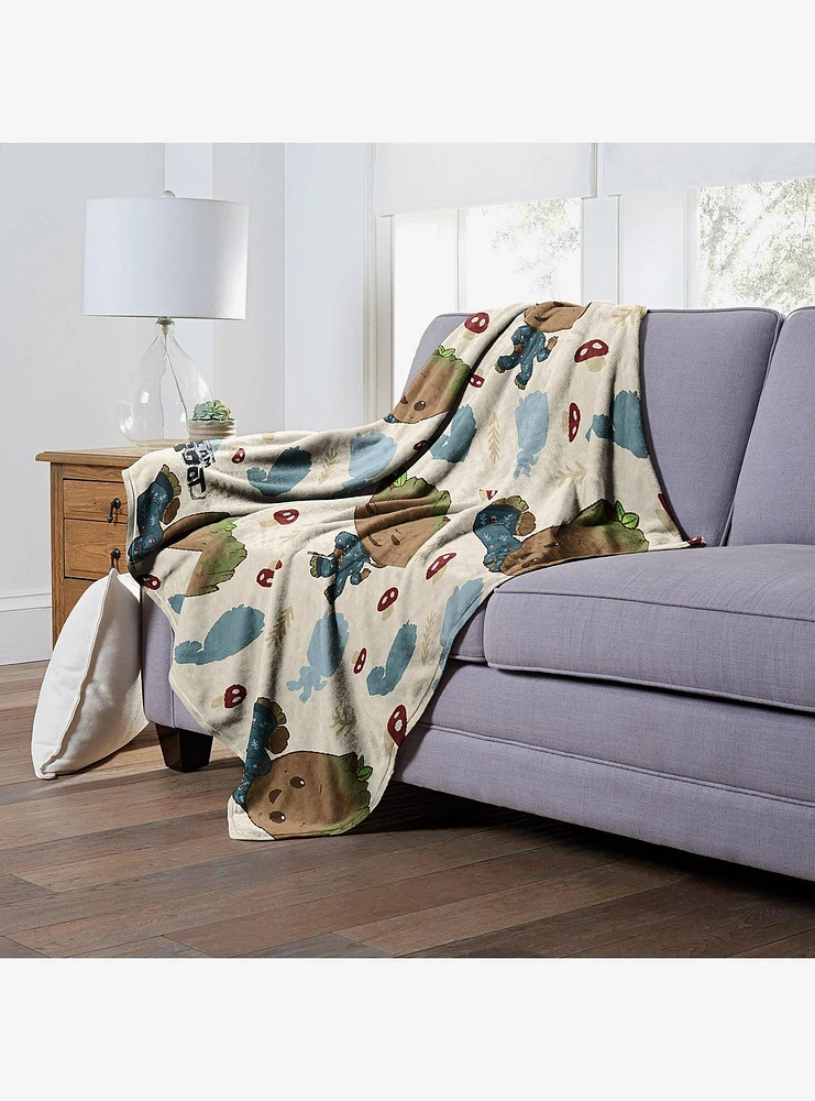 Marvel I Am Groot Cutie Patootie Silk Touch Throw Blanket