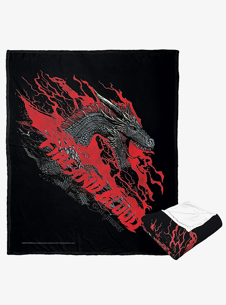 Game Of Thrones Fire And Blood Silk Touch Throw Blanket