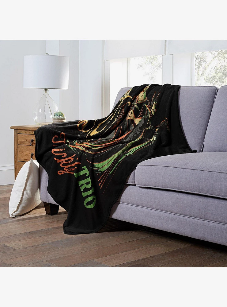 Disney Villains Tricky Trio Silk Touch Throw Blanket