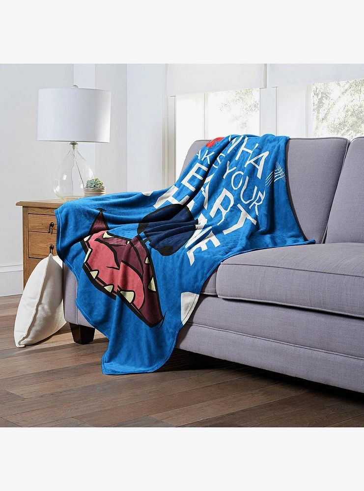 Disney100 Lilo And Stitch What Makes Your Heart Shine Silk Touch Throw