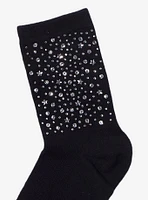 Rhinestone Star Crew Socks