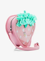 Strawberry Ribbon Stem Pin Collector Crossbody Bag