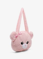 Pink Bear Plush Tote Bag