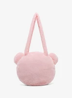 Pink Bear Plush Tote Bag