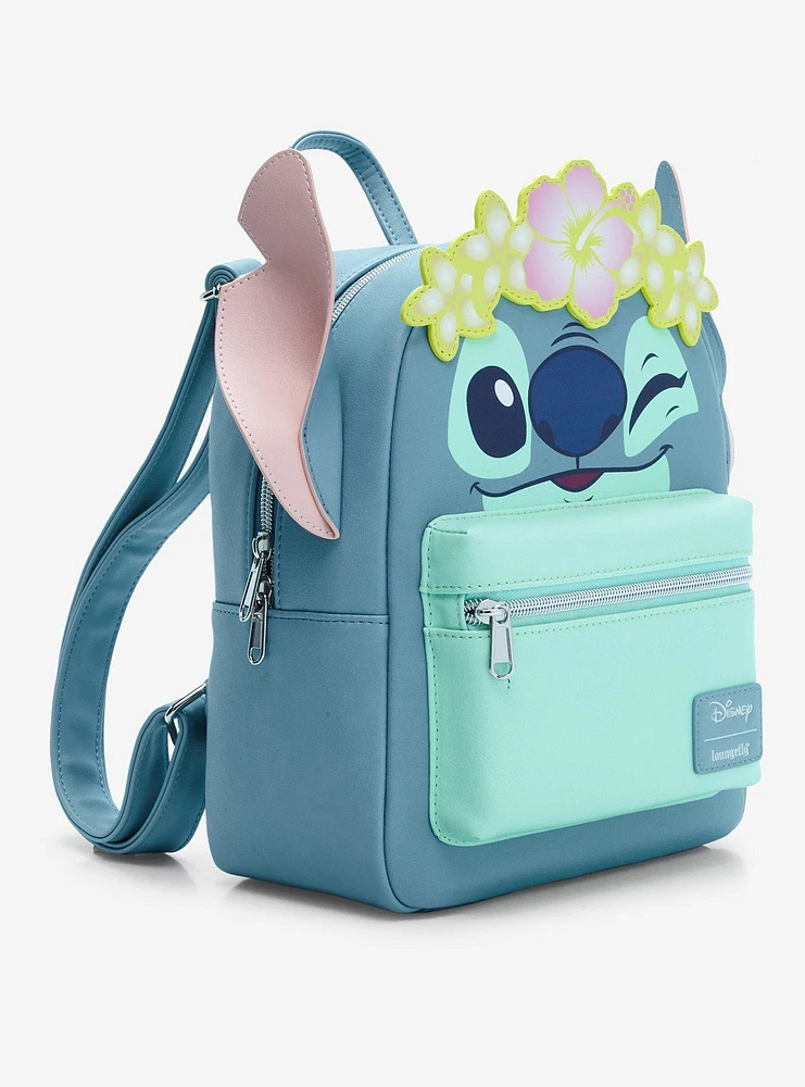 Loungefly Disney Stitch Flower Crown Mini Backpack