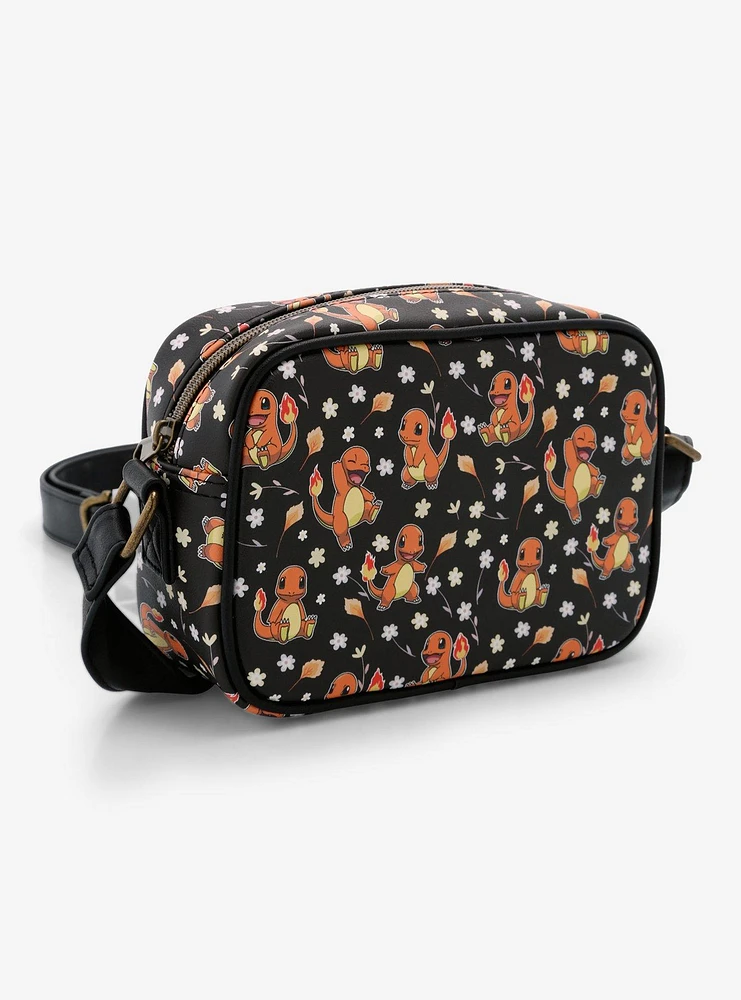 Loungefly Pokemon Charmander Flowers Camera Crossbody Bag