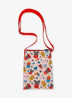 Loungefly Disney Mickey Mouse & Friends Popsicle Passport Crossbody Bag