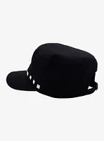 Black Cross Stud Cadet Cap