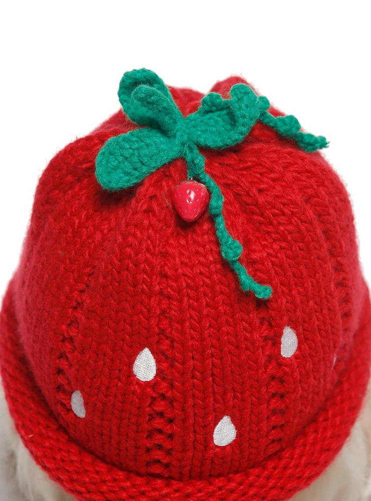 Strawberry Charm Knit Beanie