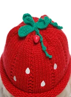 Strawberry Charm Knit Beanie