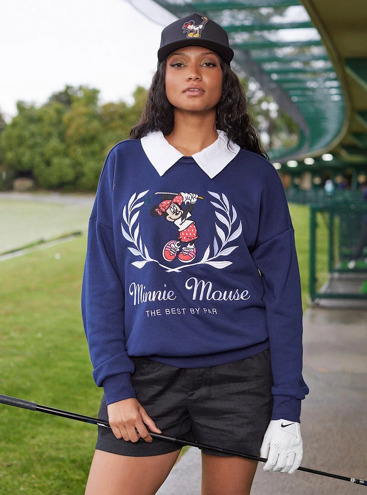 Disney Minnie Mouse Golf Collared Women's Crewneck - BoxLunch Exclusive