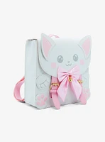 White Kawaii Cat Mini Backpack