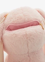 Pastel Pink Bunny Plush Crossbody Bag