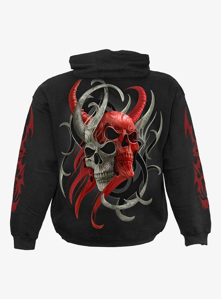 Spiral Skull Synthesis Hoodie Black