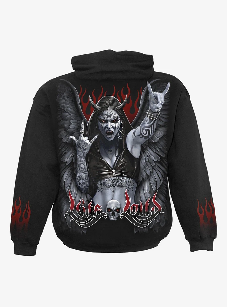 Spiral Rock Loud Hoodie Black