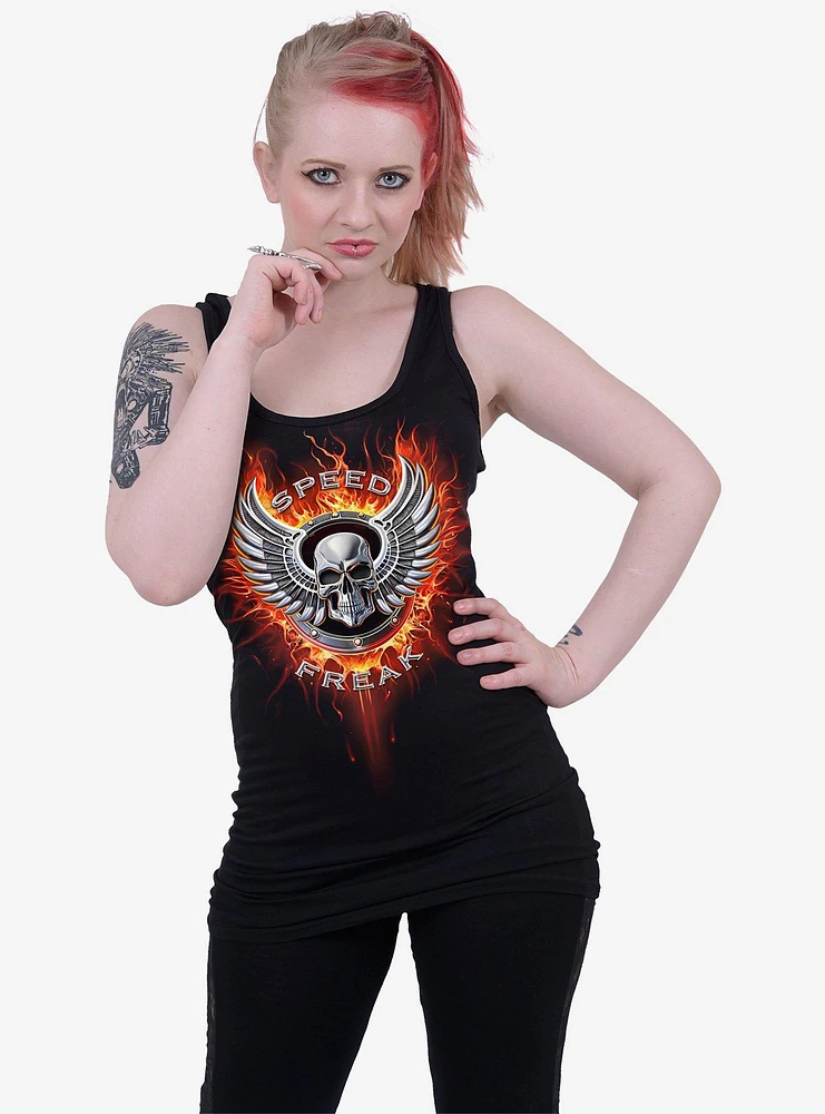 Spiral Speed Freak Razor Back Top Black