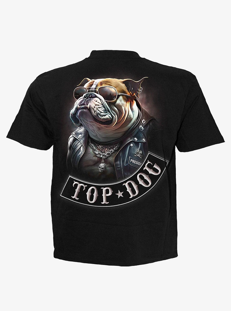 Spiral Top Dog T-Shirt Black