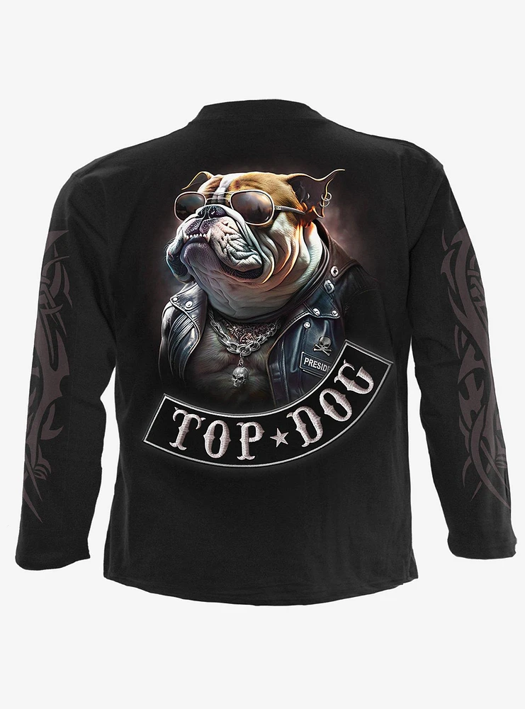 Spiral Top Dog Long Sleeve T-Shirt Black