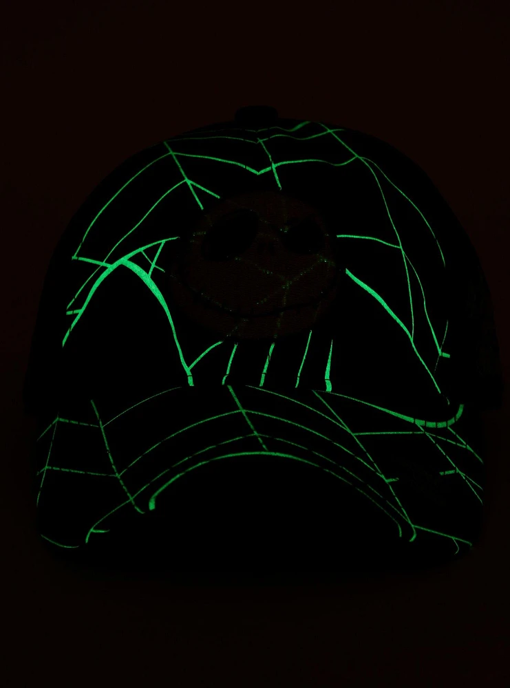 The Nightmare Before Christmas Jack Web Glow-In-The-Dark Dad Cap