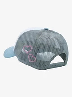 Winged Devil Heart Rhinestone Trucker Hat