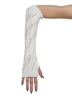 Cream Pointelle Arm Warmers