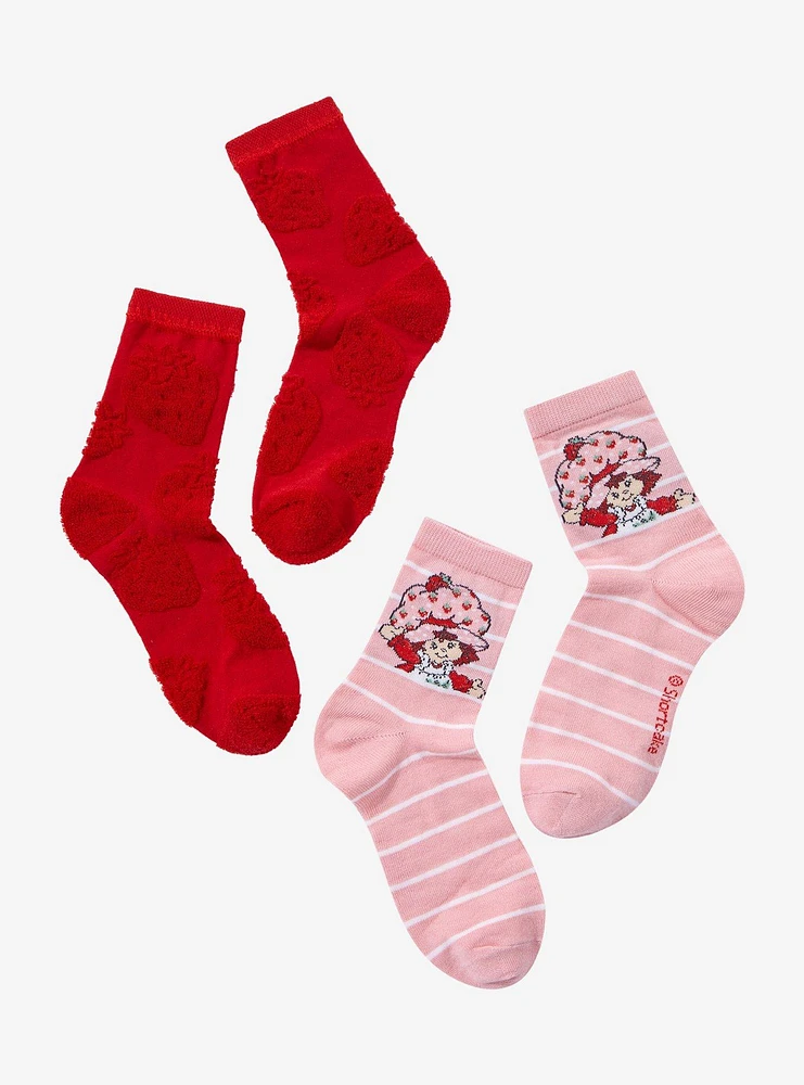 Strawberry Shortcake Terry Crew Socks 2 Pair