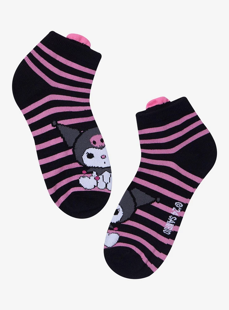 Kuromi Skull Striped Ankle Socks