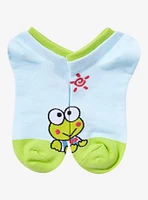 Keroppi Sitting Double Cuff No-Show Socks