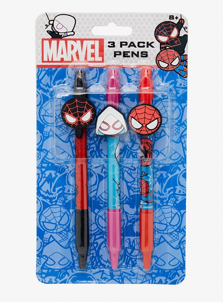 Marvel Spider-Man Miles Morales, Spider-Gwen, & Spider-Man Pen Set