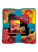 Disney Pixar Cars Rusteze Lightning Silk Touch Throw With Cloud Pillow